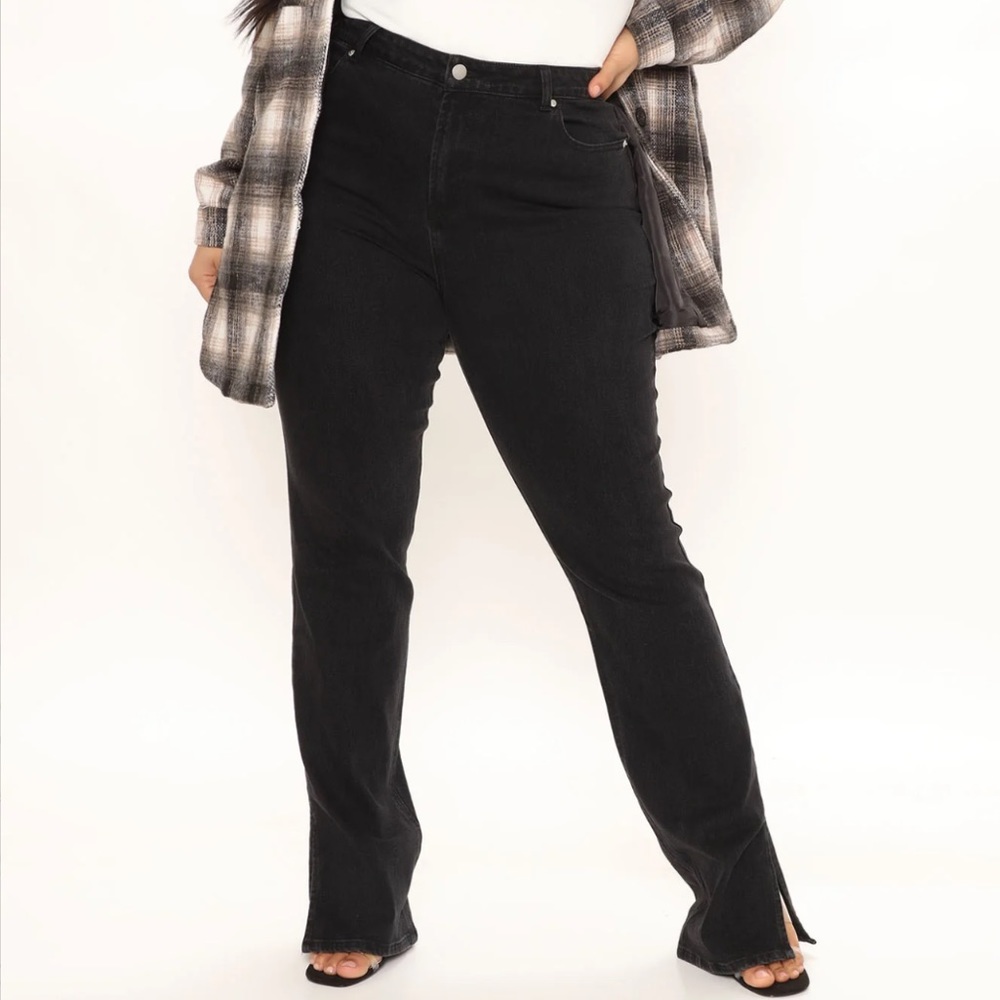 Fashion Nova | Side Split Straight Leg Jeans (Tall)